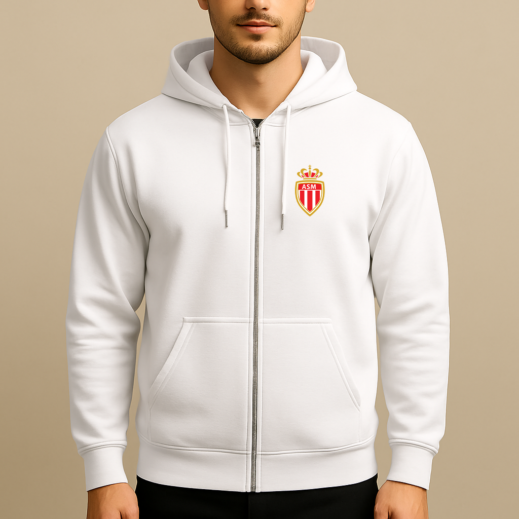 Men's AS Monaco FC Zipper Hoodie