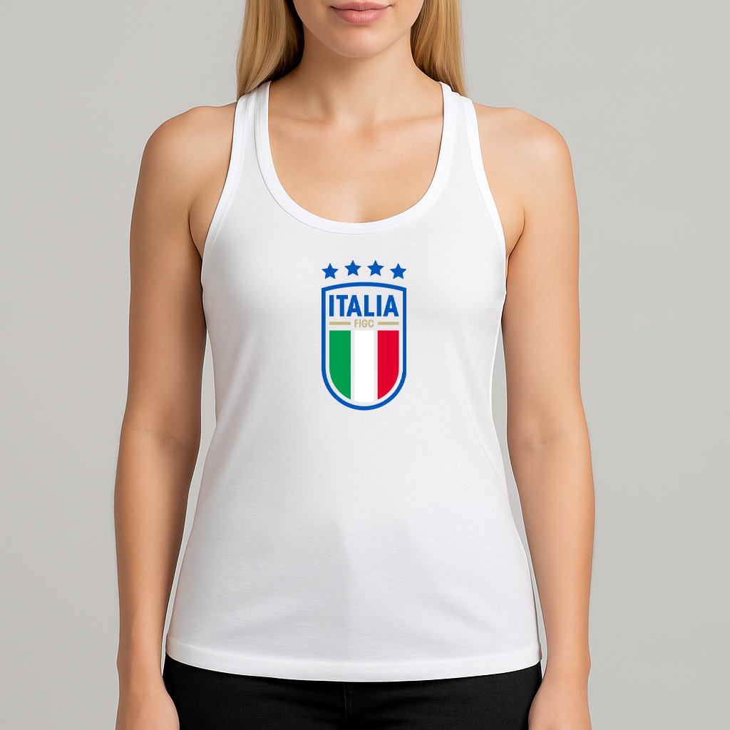 Women's Italy National Soccer Team Racerback Tank Top