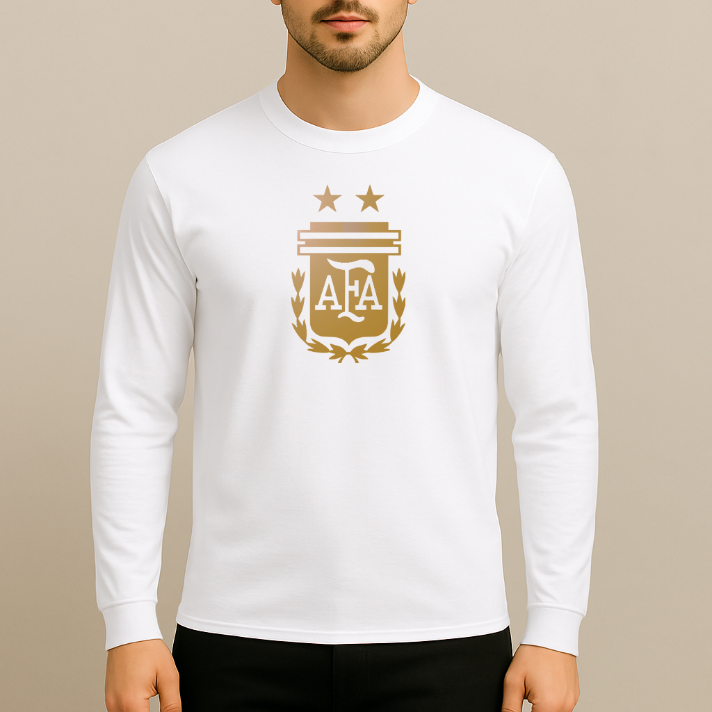 Men's Argentina Soccer Long Sleeve T-Shirt