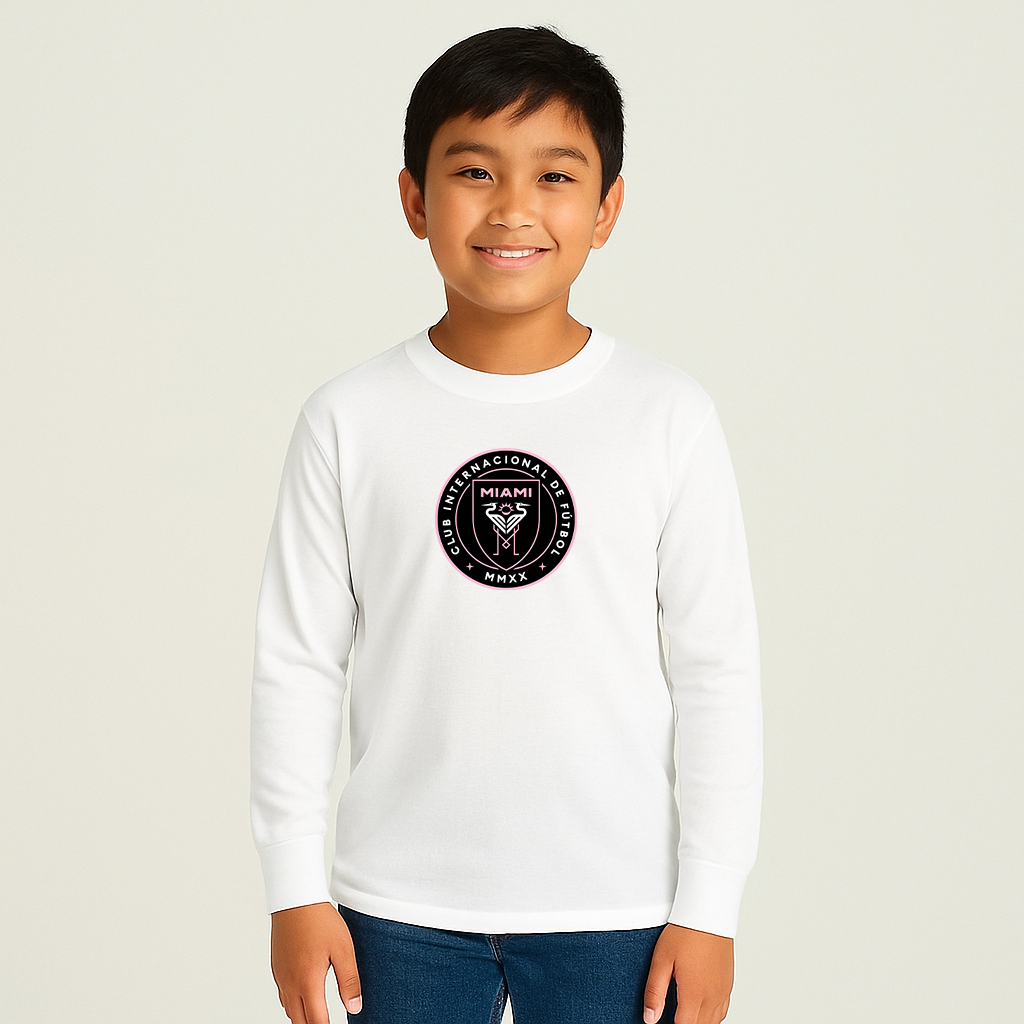 Youth Kids Inter Miami FC Long Sleeve T-Shirt