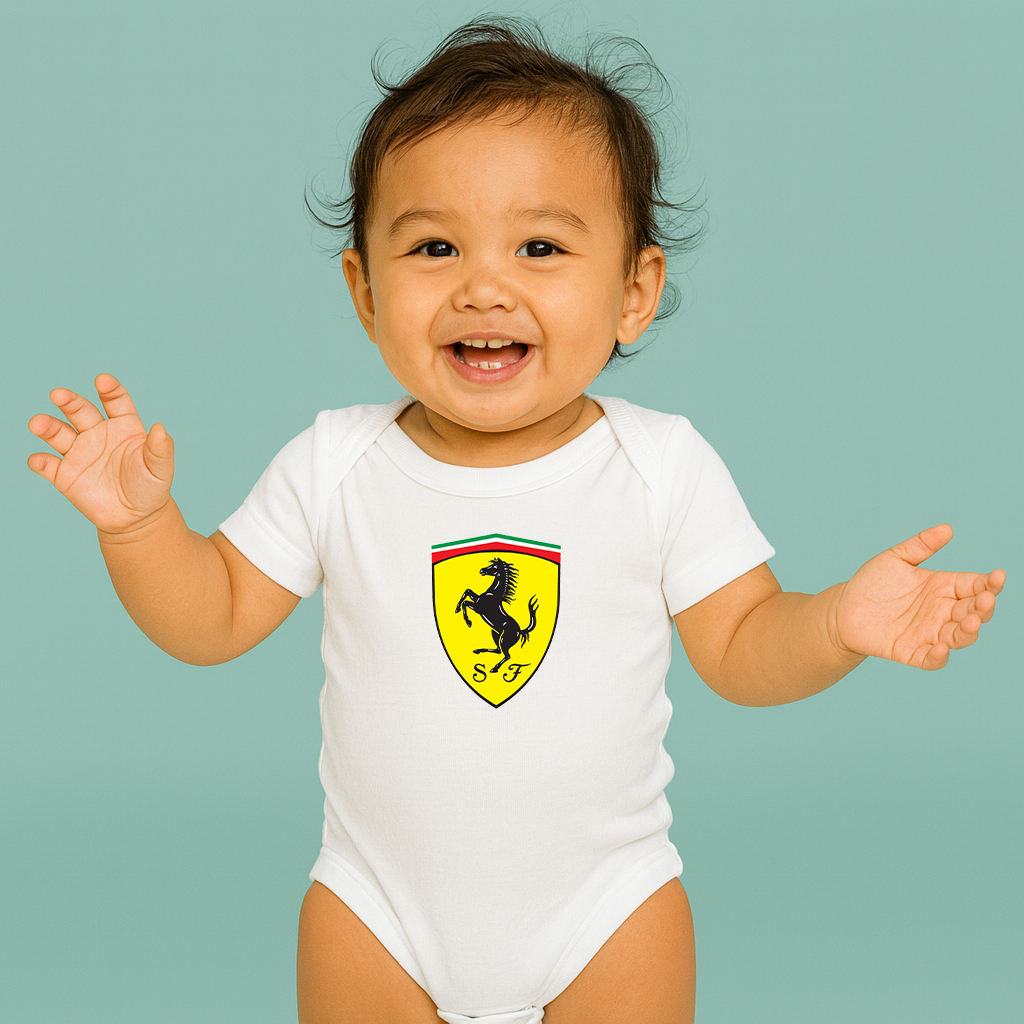 Ferrari Motorsport Car Baby Romper Onesie