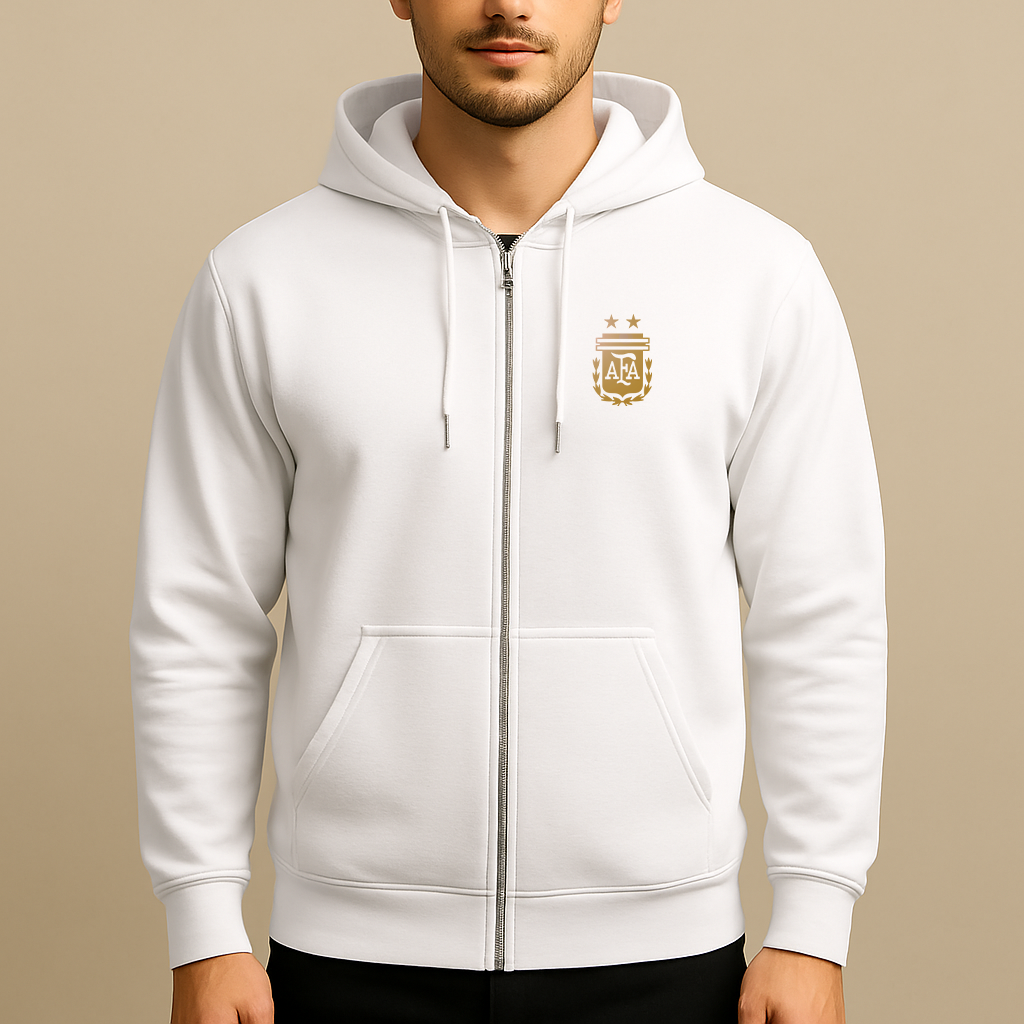 Men's Argentina Soccer Zipper Hoodie