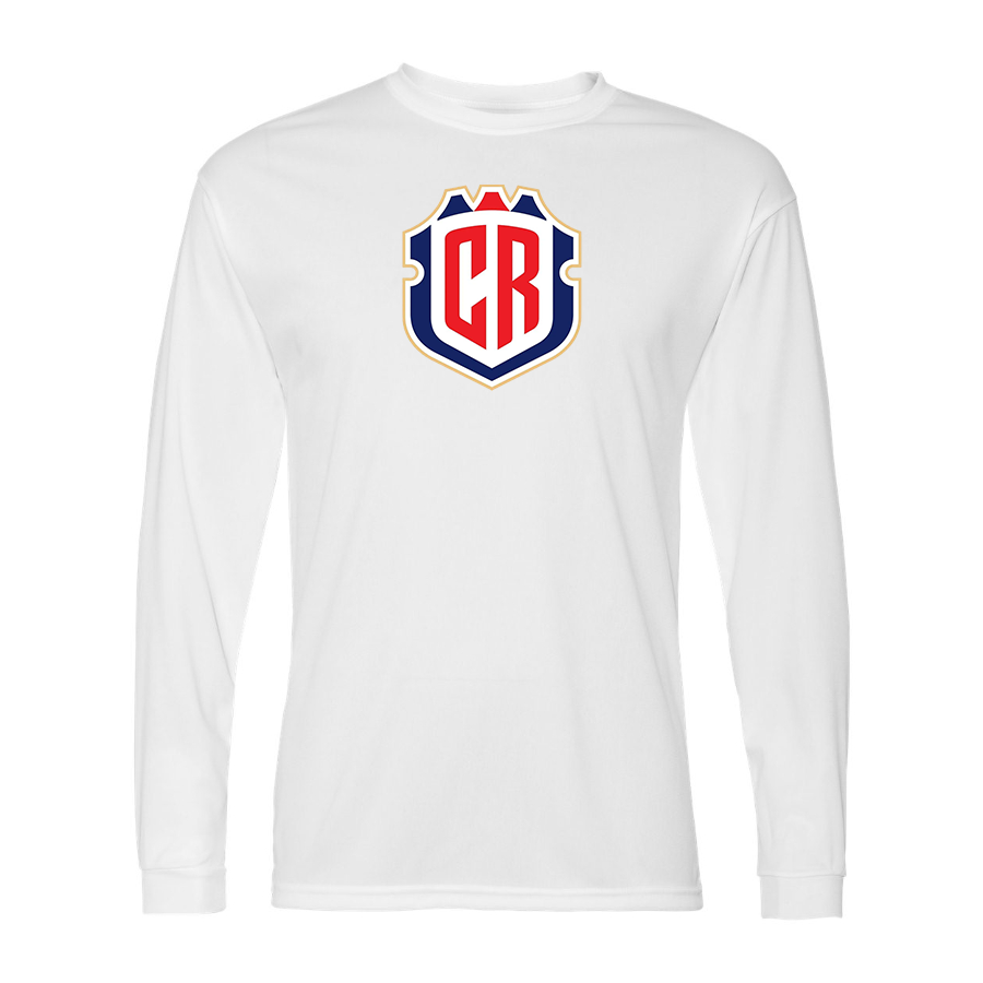 Men’s Costa Rica National Soccer Team Performance Long Sleeve T-Shirt