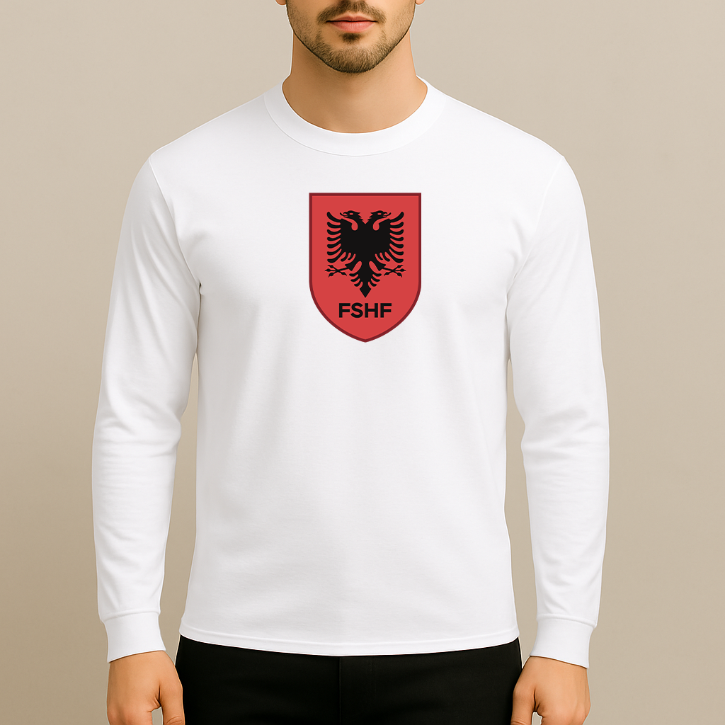 Men's Albania National Soccer Team Long Sleeve T-Shirt