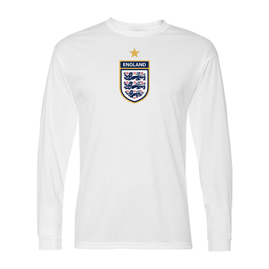 Men’s England National Soccer Team Performance Long Sleeve T-Shirt