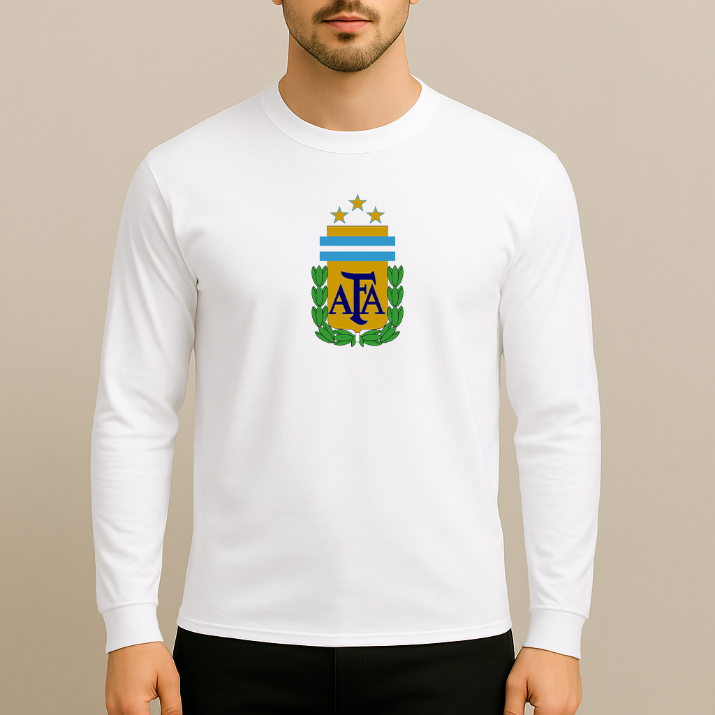 Men's Argentina National Soccer Team Long Sleeve T-Shirt