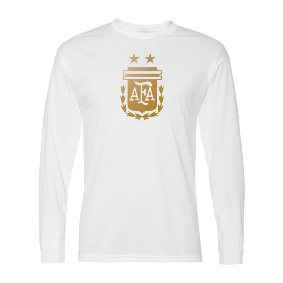 Men’s Argentina Soccer Performance Long Sleeve T-Shirt