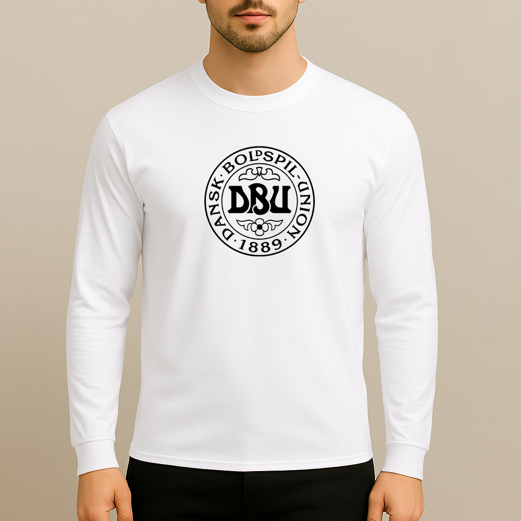 Men's Denmark Soccer Long Sleeve T-Shirt