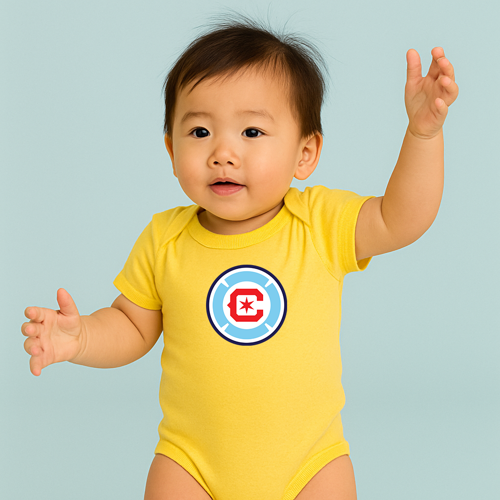 Chicago Fire Soccer Baby Romper Onesie