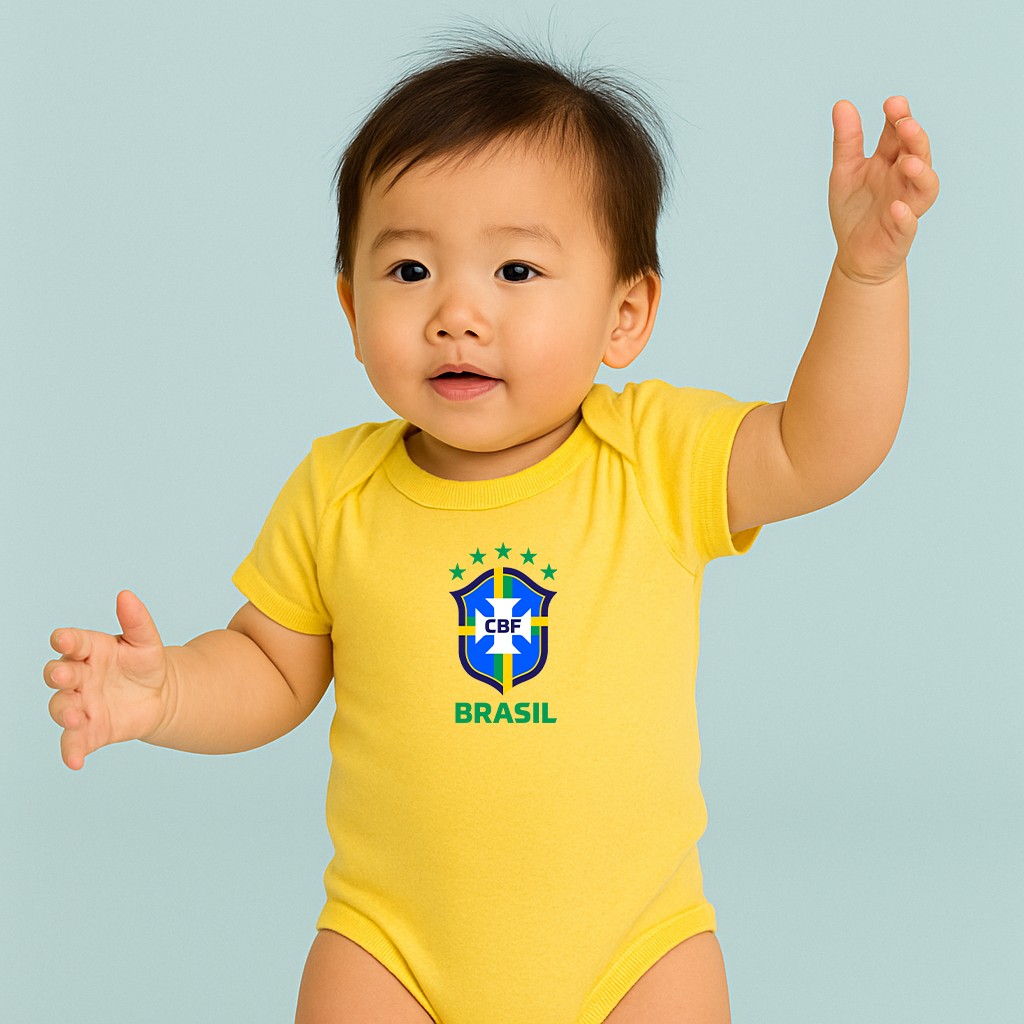 Brasil National Soccer Team Baby Romper Onesie