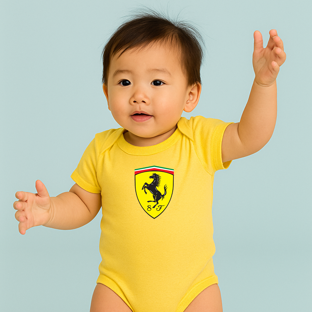 Ferrari Motorsport Car Baby Romper Onesie