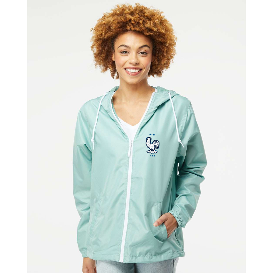 Men’s France National Soccer Team- Independent Trading Co. - Lightweight Windbreaker Full-Zip Jacket - EXP54LWZ