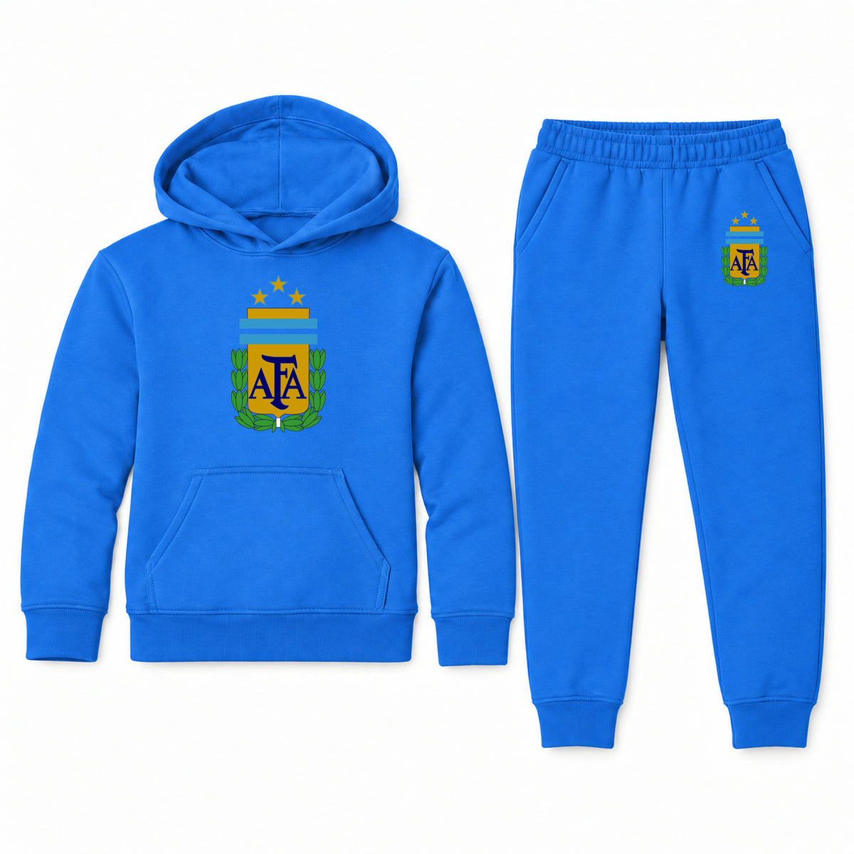 Argentina National Soccer Team youth hoodie jogger set, Blue, Youth Large ages 10–12