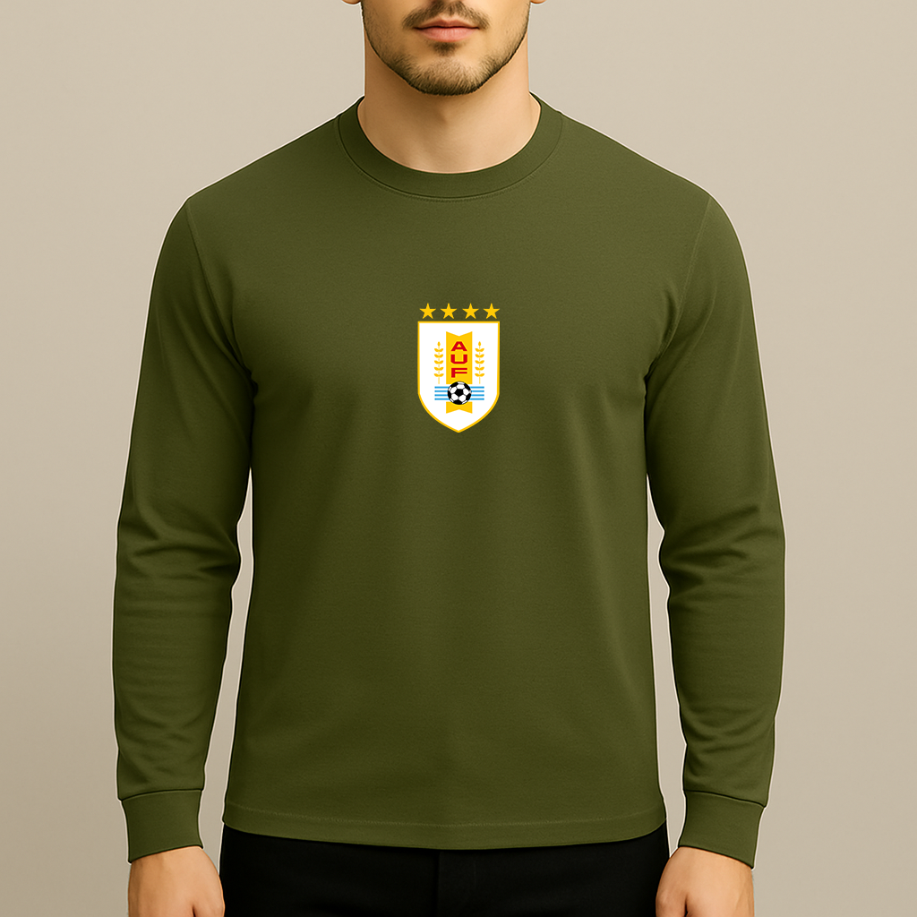 Men's Uruguay National Soccer Team Long Sleeve T-Shirt