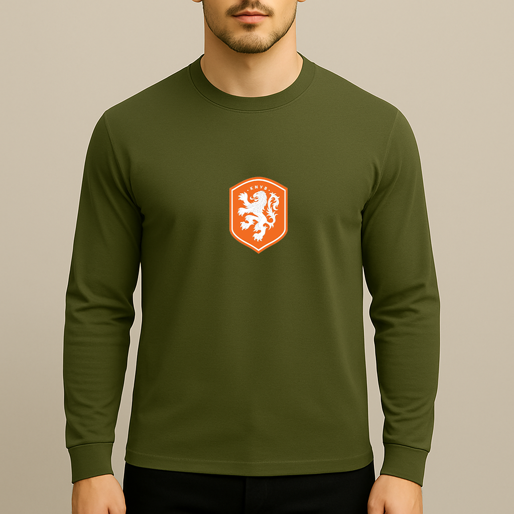 Men's Netherlands National Soccer Team Long Sleeve T-Shirt