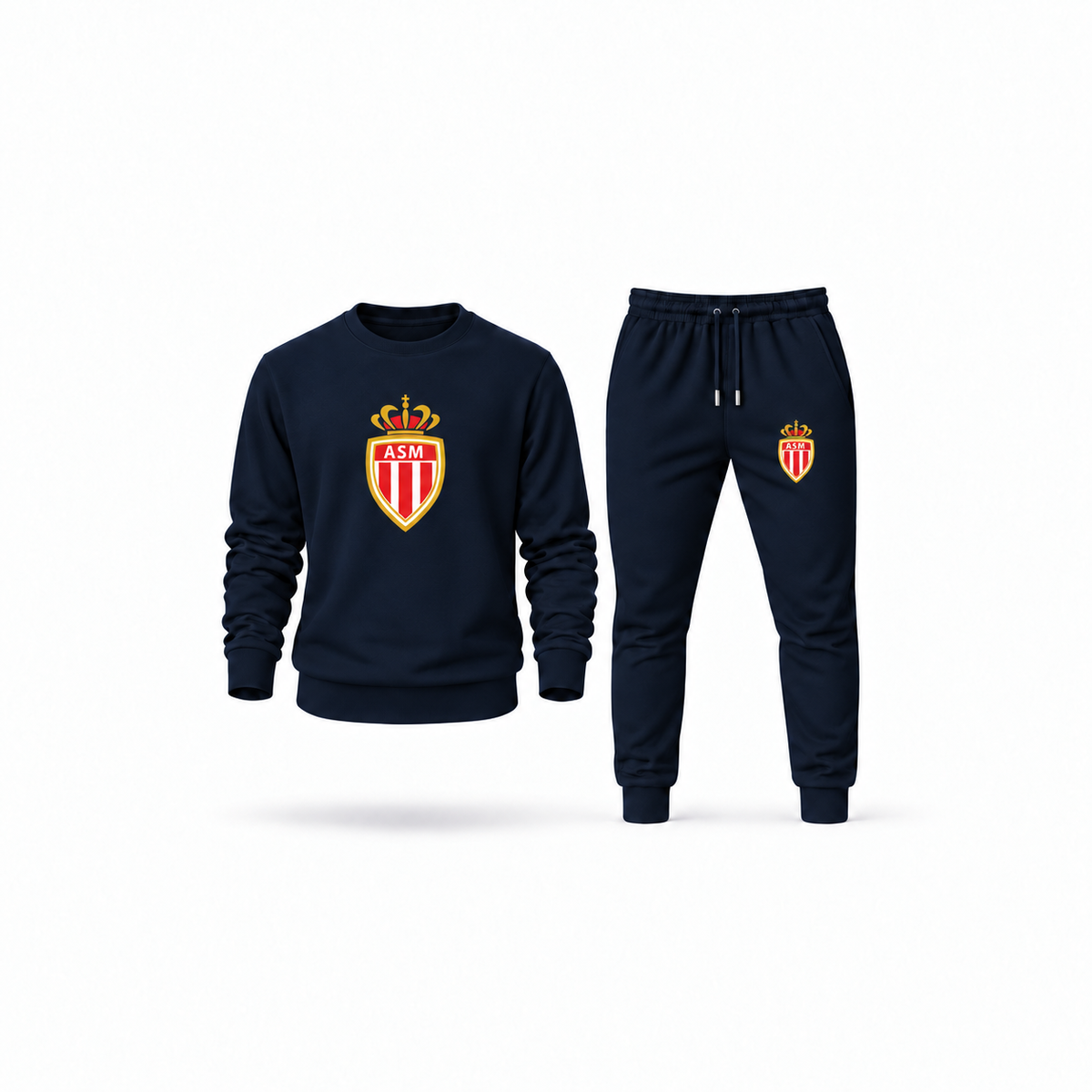 Men's AS Monaco FC Sweatshirt Joggers Set | Color: Navy | Main