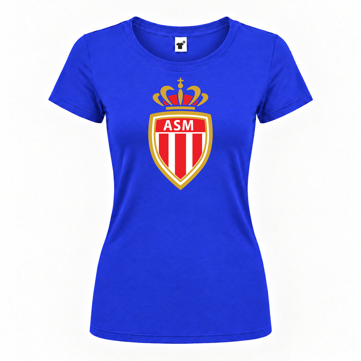 Women's AS Monaco FC Round Neck T-Shirt | Color: Royal Blue