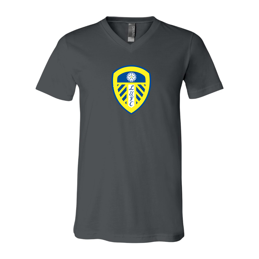 Men’s Leeds United Football Club- BELLA + CANVAS - Jersey V-Neck Tee - 3005