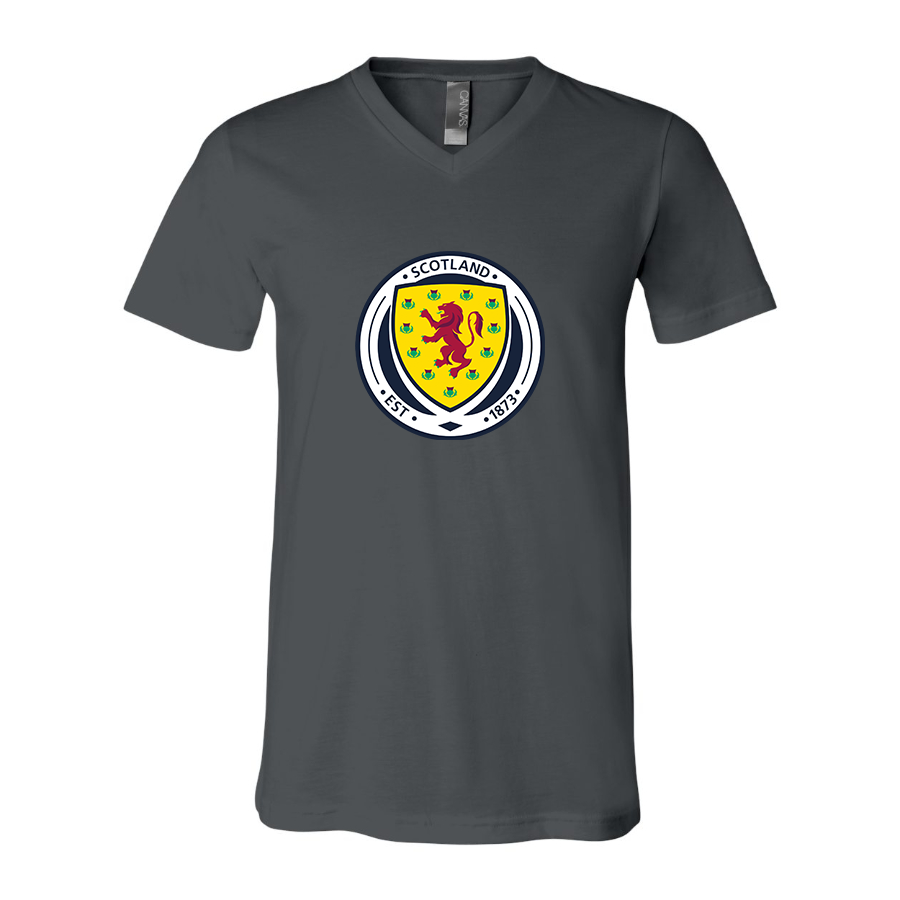 Men’s Scotland National Soccer Team - BELLA + CANVAS - Jersey V-Neck Tee - 3005