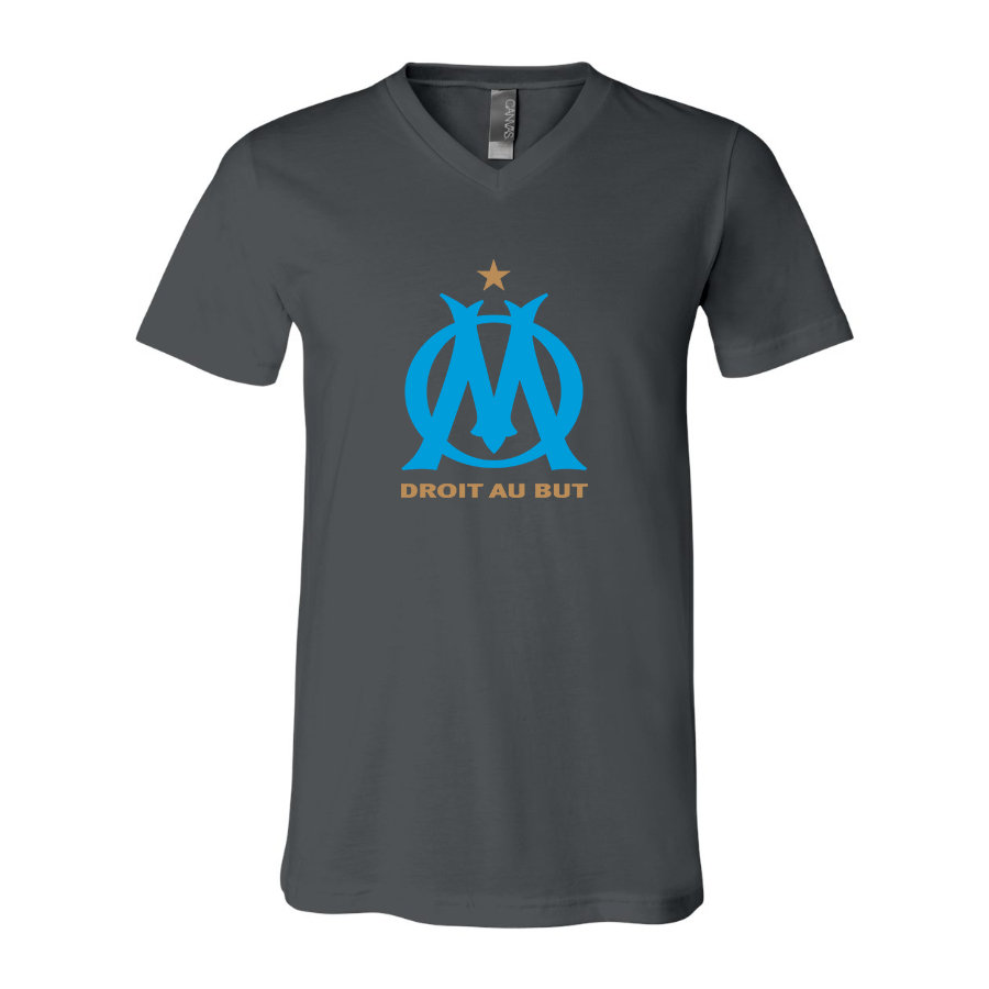 Men’s Olympique de Marseille FC - BELLA + CANVAS - Jersey V-Neck Tee - 3005