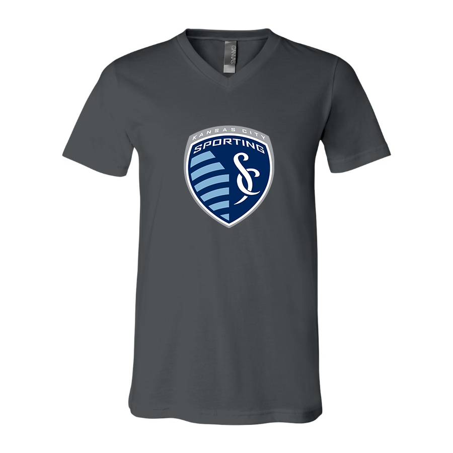 Men’s Sporting Kansas City FC - BELLA + CANVAS - Jersey V-Neck Tee - 3005