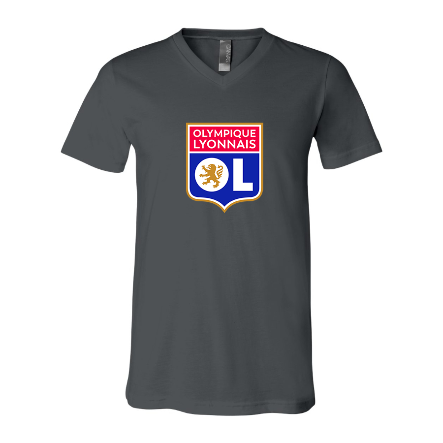 Men’s Olympique Lyonnais FC - BELLA + CANVAS - Jersey V-Neck Tee - 3005