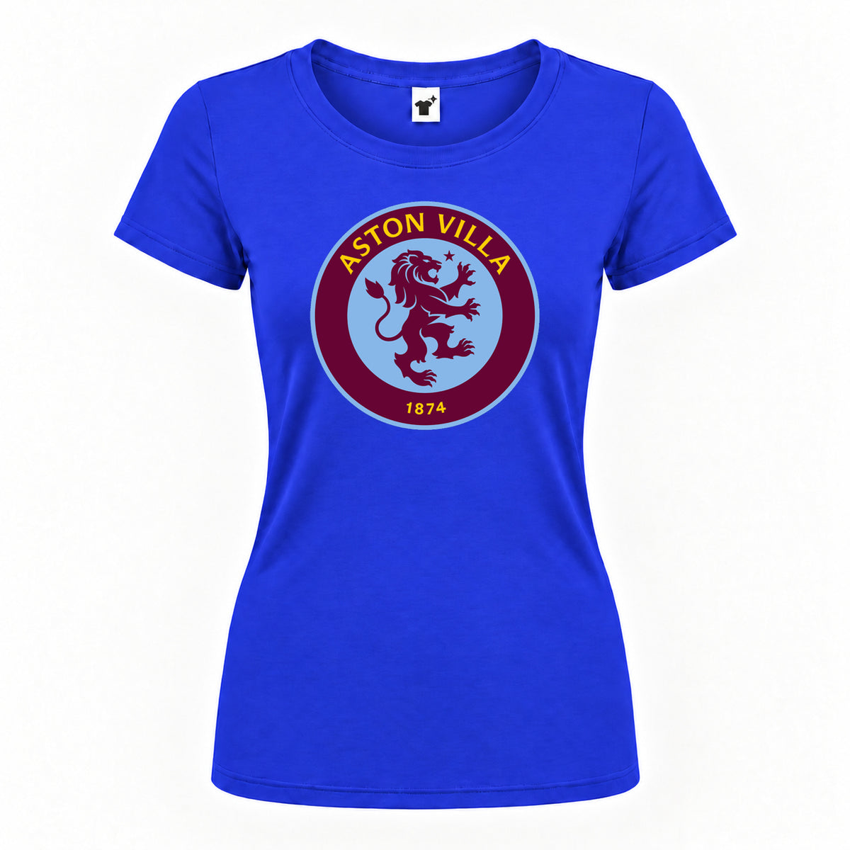 Women's Aston Villa FC Round Neck T-Shirt | Color: Royal Blue
