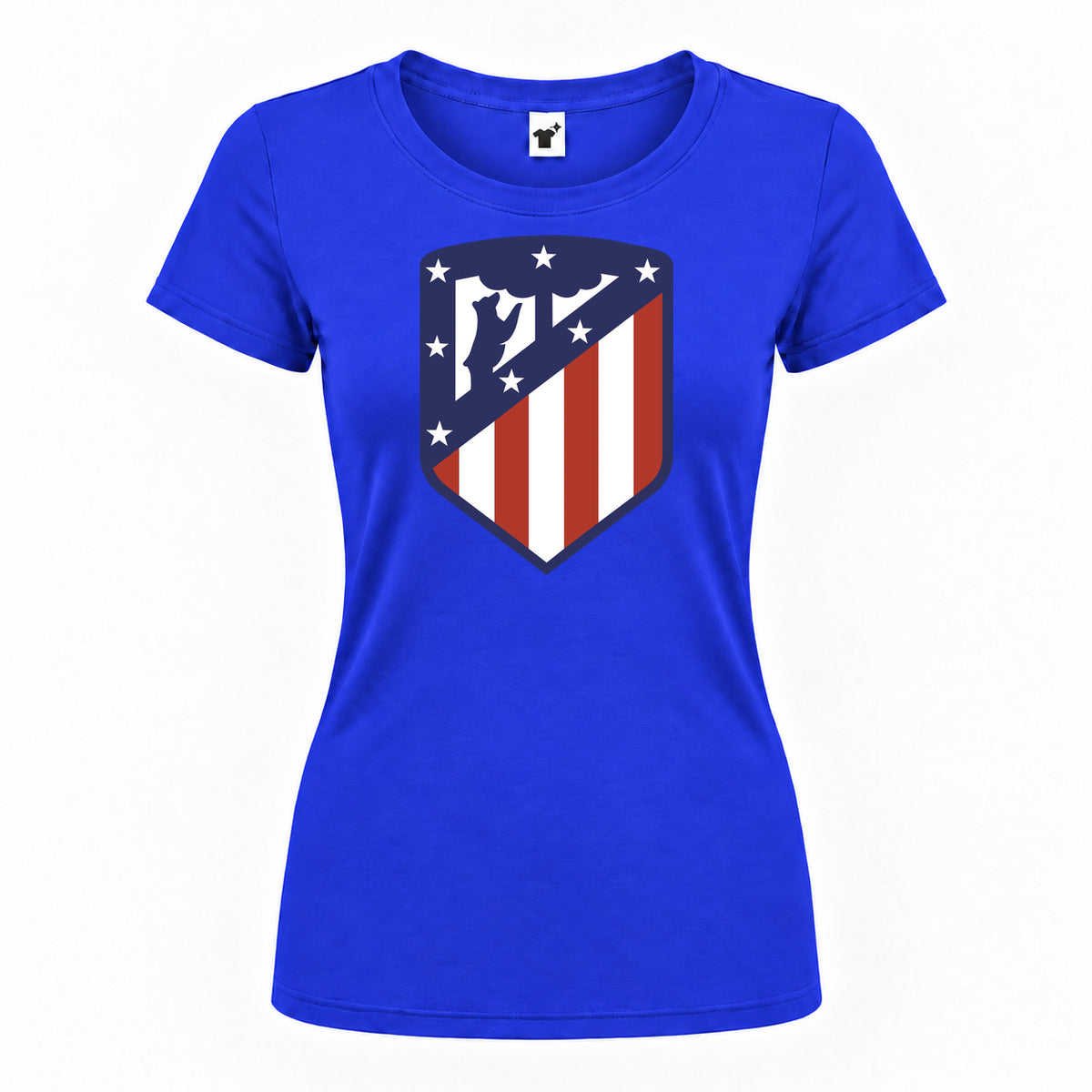 Women's Atletico Madrid FC Round Neck T-Shirt | Color: Royal Blue