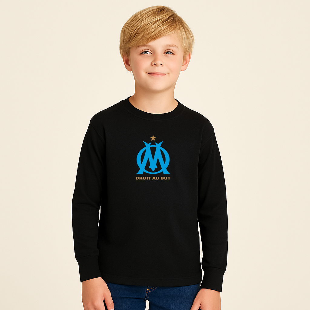 Youth Kids Olympique de Marseille FC Long Sleeve T-Shirt