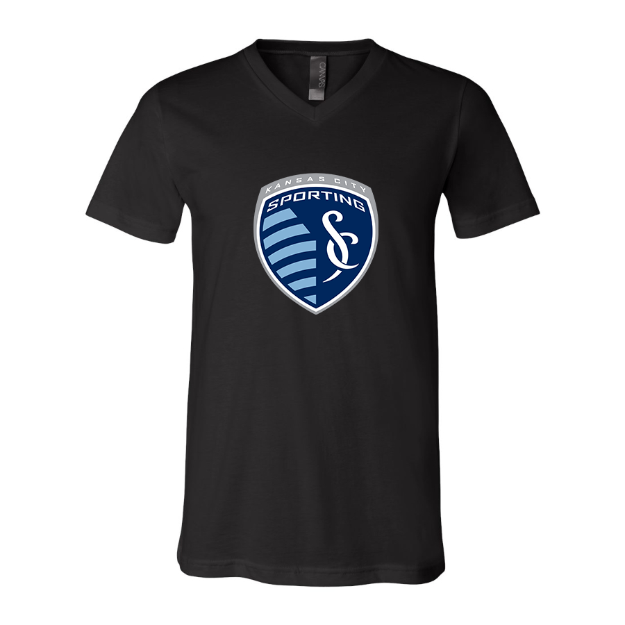 Men’s Sporting Kansas City FC - BELLA + CANVAS - Jersey V-Neck Tee - 3005