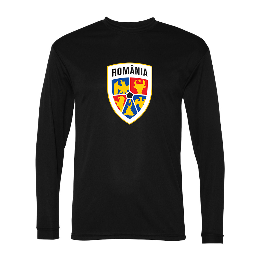 Men’s Romania National Soccer Team - C2 Sport - Performance Long Sleeve T-Shirt - 5104