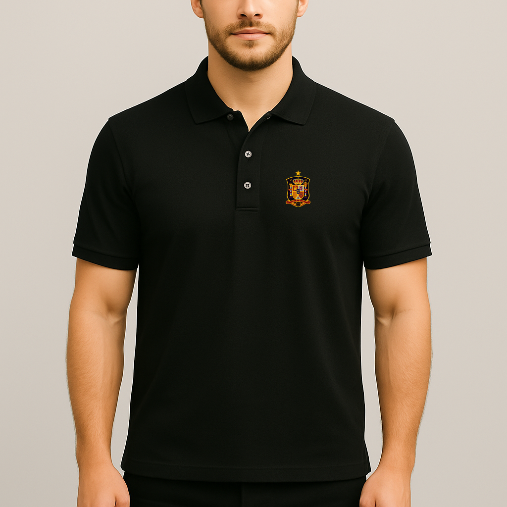 Men's Spain National Soccer Team Dry Blend Polo