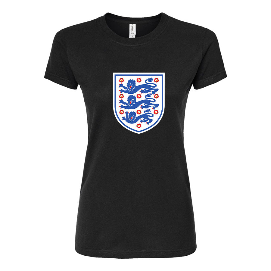 Women's England National Football Team Round Neck T-Shirt