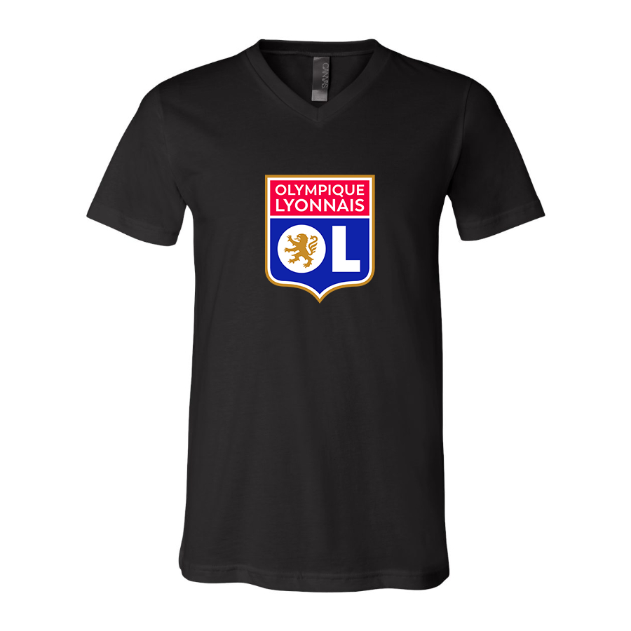 Men’s Olympique Lyonnais FC - BELLA + CANVAS - Jersey V-Neck Tee - 3005