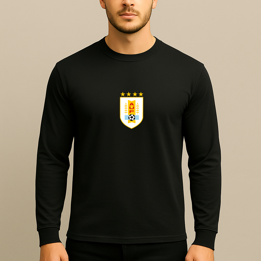 Men's Uruguay National Soccer Team Long Sleeve T-Shirt