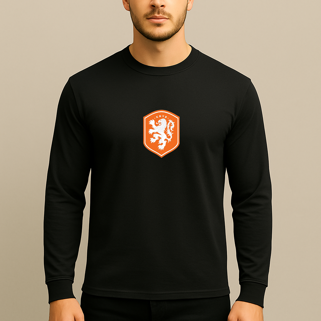 Men's Netherlands National Soccer Team Long Sleeve T-Shirt