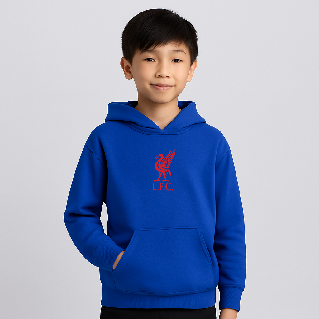 Youth Kids Liverpool L.F.C. Soccer Pullover Hoodie