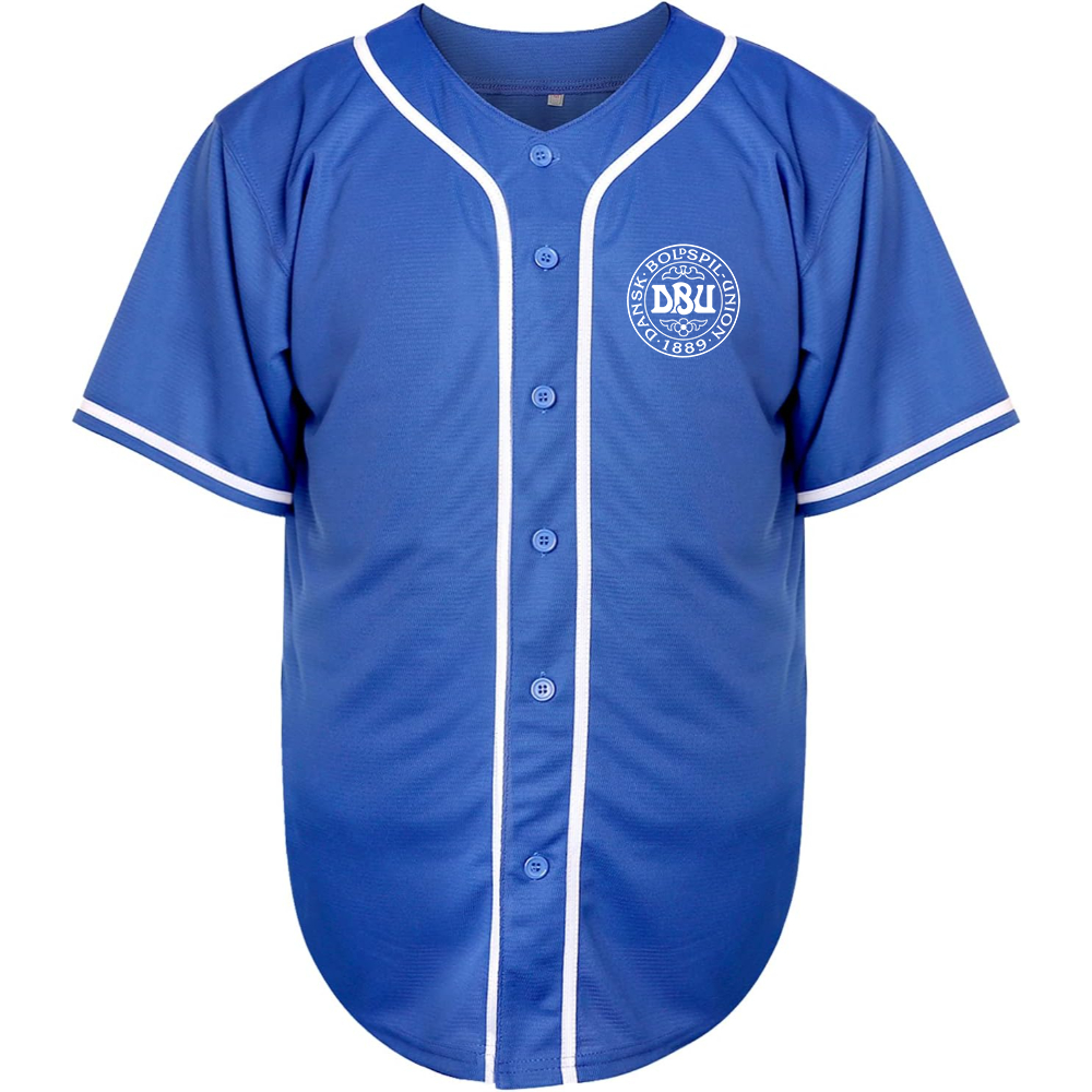 Men's Denmark Soccer Baseball Jersey