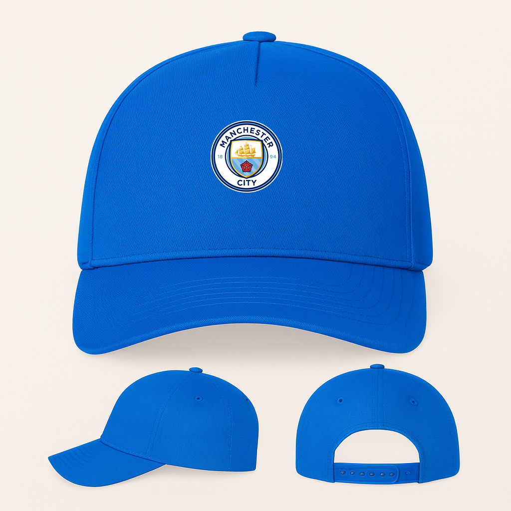 Manchester City Soccer Five Panel Twill Snapback Cap