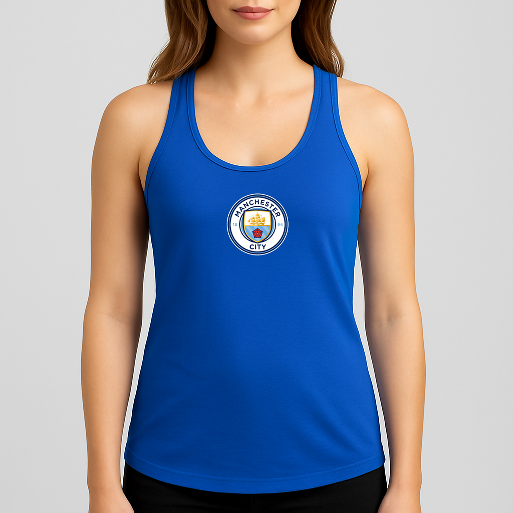 Women's Manchester City Soccer Racerback Tank Top