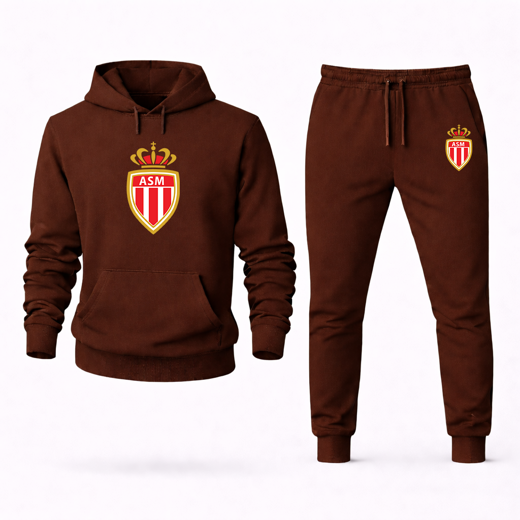 Men's AS Monaco FC Hoodie Joggers Set