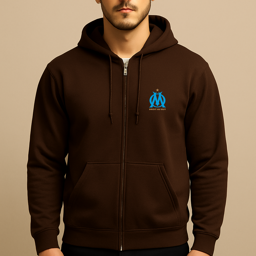 Men's Olympique de Marseille FC Zipper Hoodie