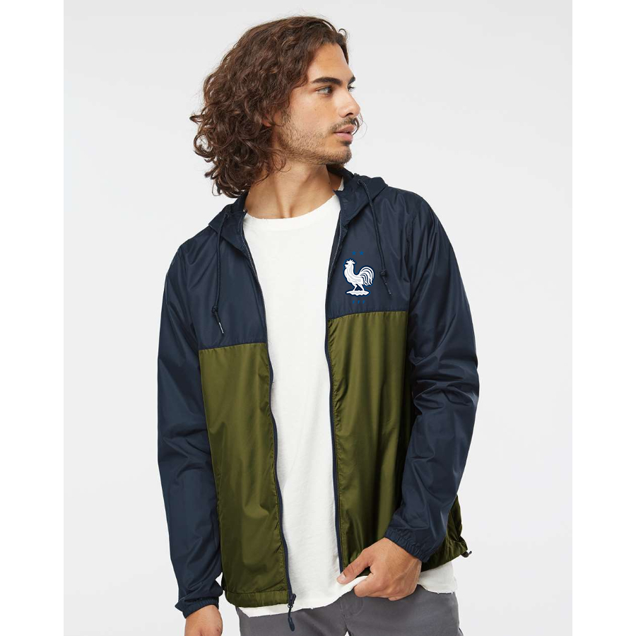Men’s France National Soccer Team- Independent Trading Co. - Lightweight Windbreaker Full-Zip Jacket - EXP54LWZ