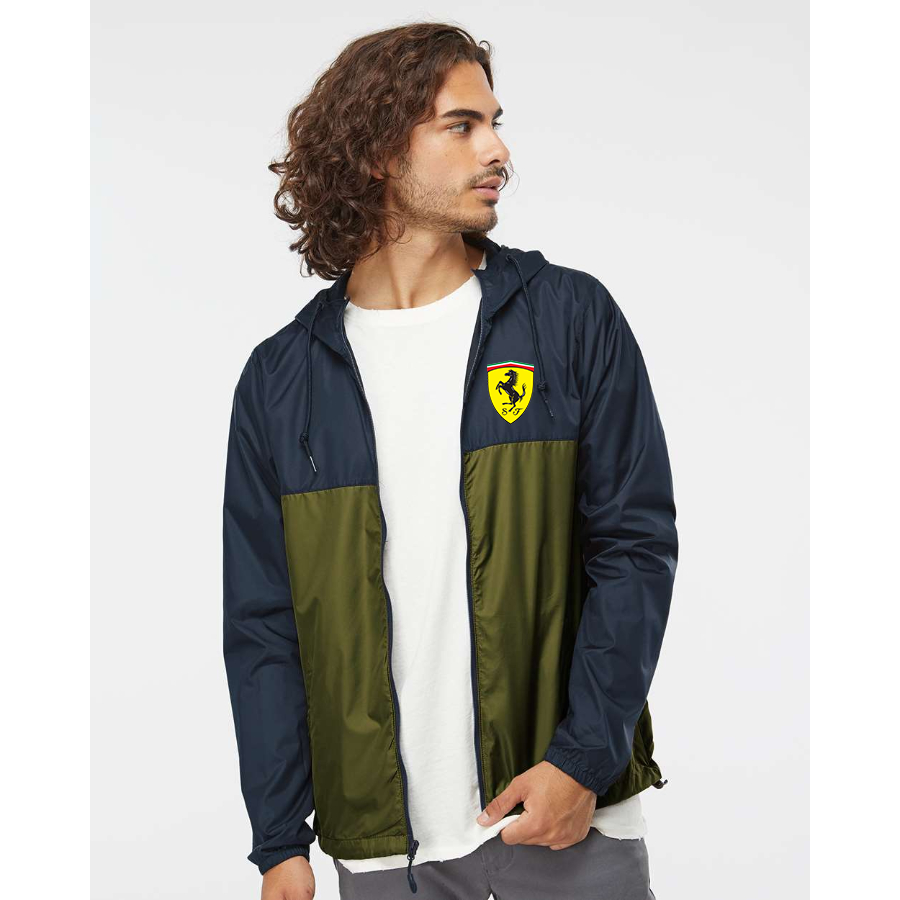 Men’s Ferrari Motorsport Car - Independent Trading Co. - Lightweight Windbreaker Full-Zip Jacket - EXP54LWZ