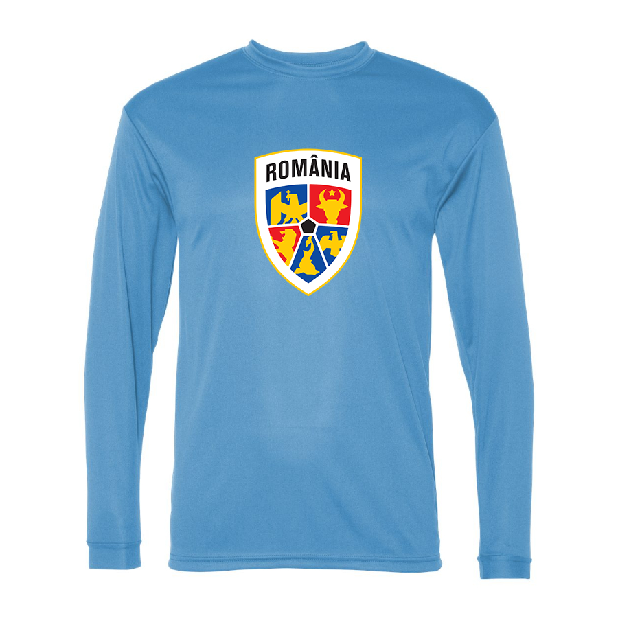 Men’s Romania National Soccer Team - C2 Sport - Performance Long Sleeve T-Shirt - 5104