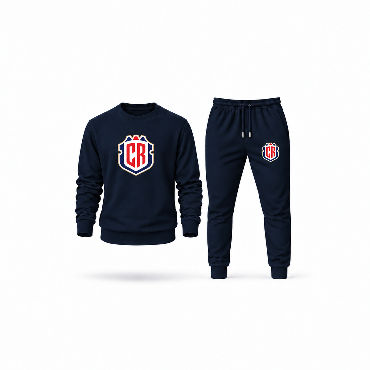 Men's Costa Rica National Soccer Team Sweatshirt Joggers Set | Color: Navy | Main