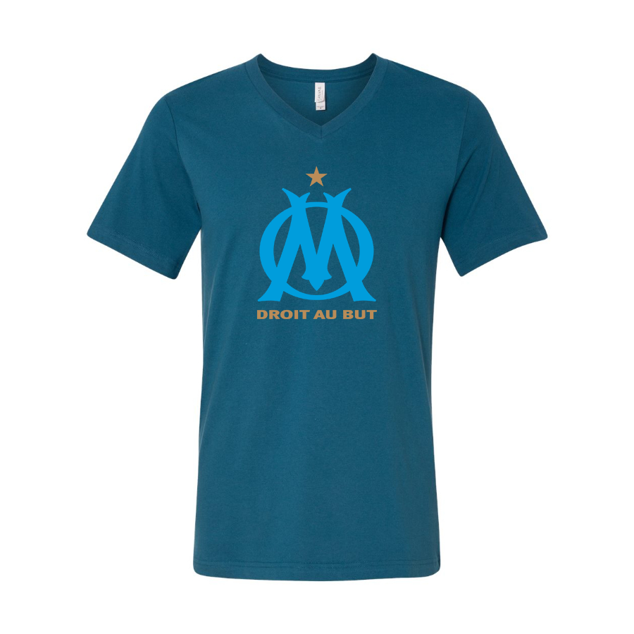 Men’s Olympique de Marseille FC - BELLA + CANVAS - Jersey V-Neck Tee - 3005