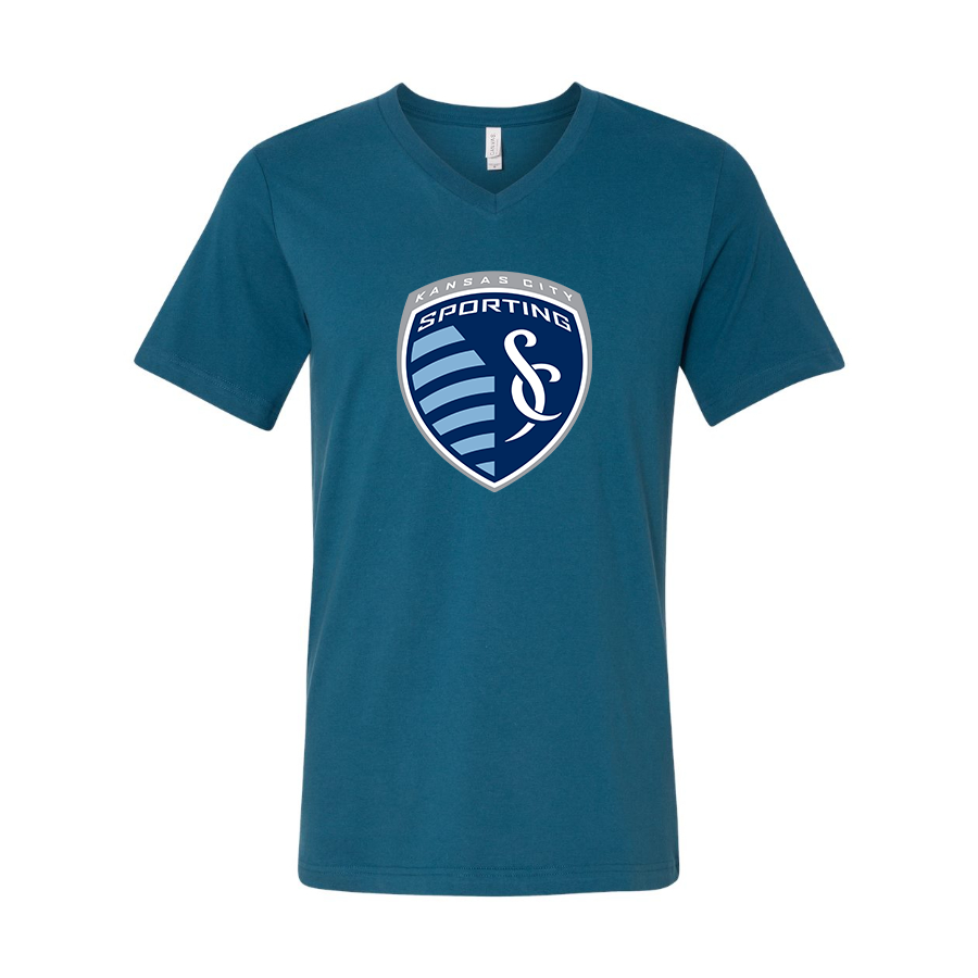 Men’s Sporting Kansas City FC - BELLA + CANVAS - Jersey V-Neck Tee - 3005