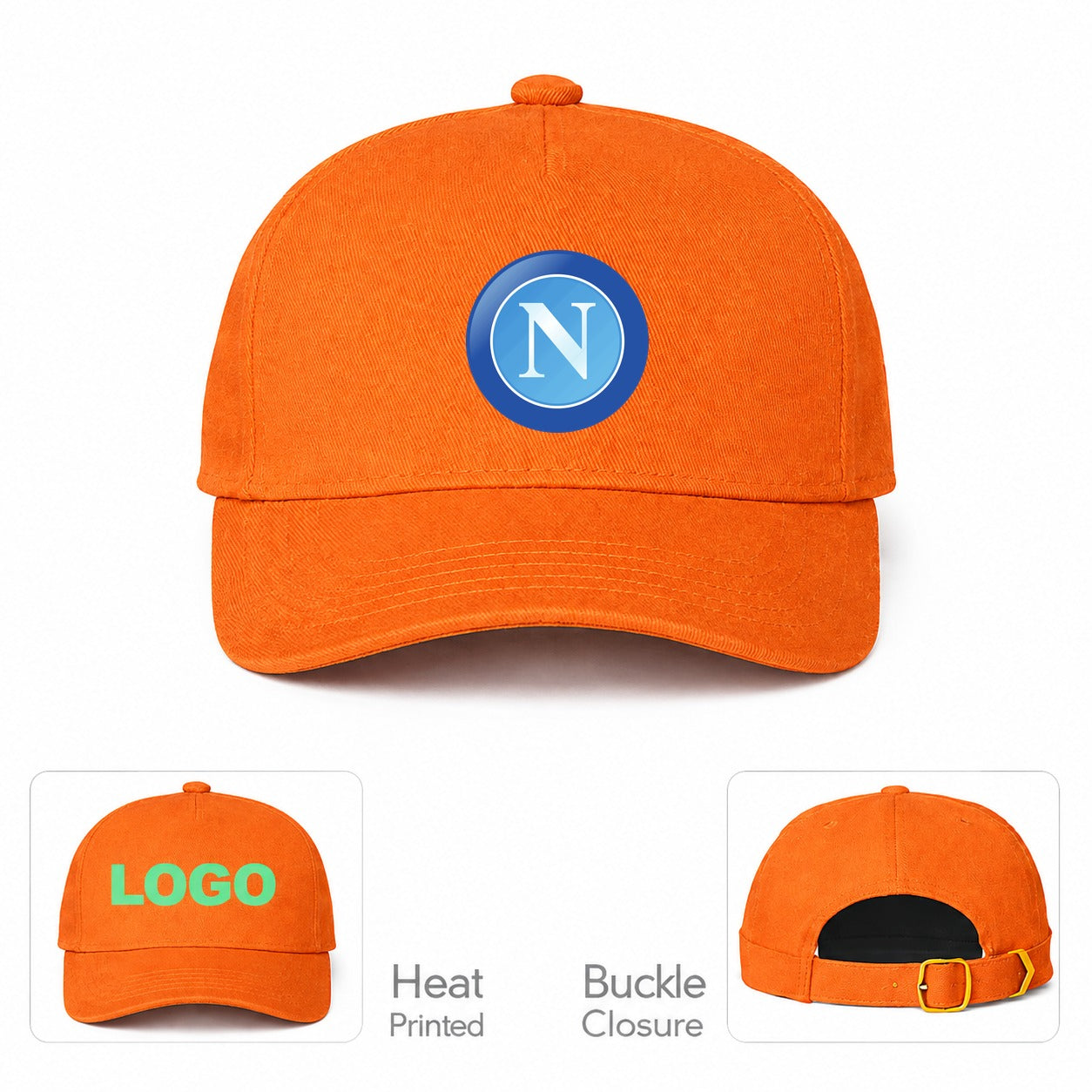Napoli FC Dad Baseball Cap Hat - Orange
