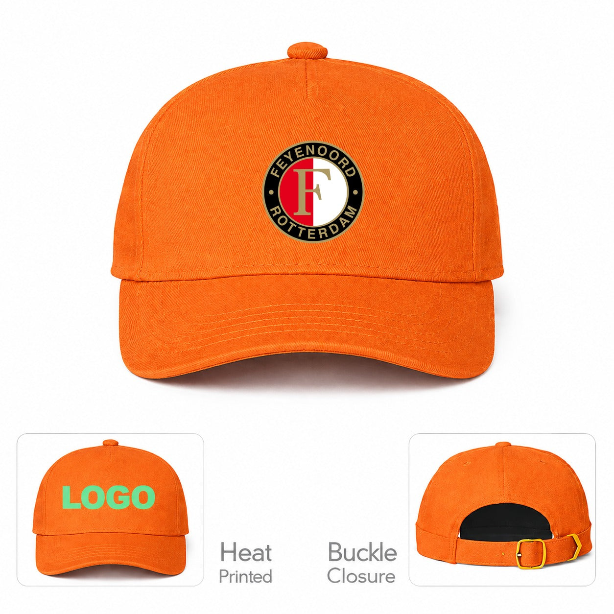 Feyenoord FC Dad Baseball Cap Hat - Orange